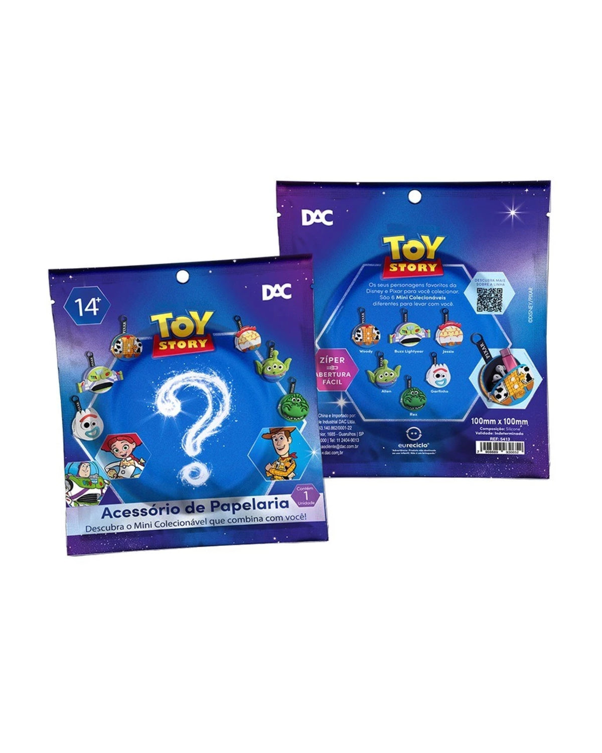 Acessório + Chaveiro Surpresa - DAC - Toy Story - lateral