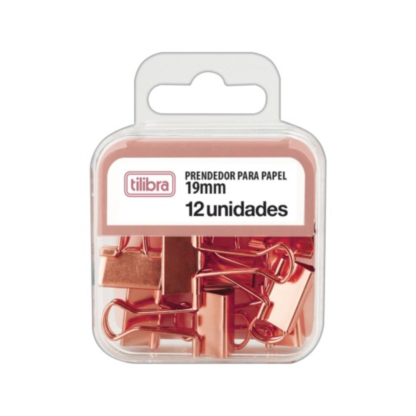 Binder Clips - Tilibra - Prendedor de Papel - Rosé - 19mm