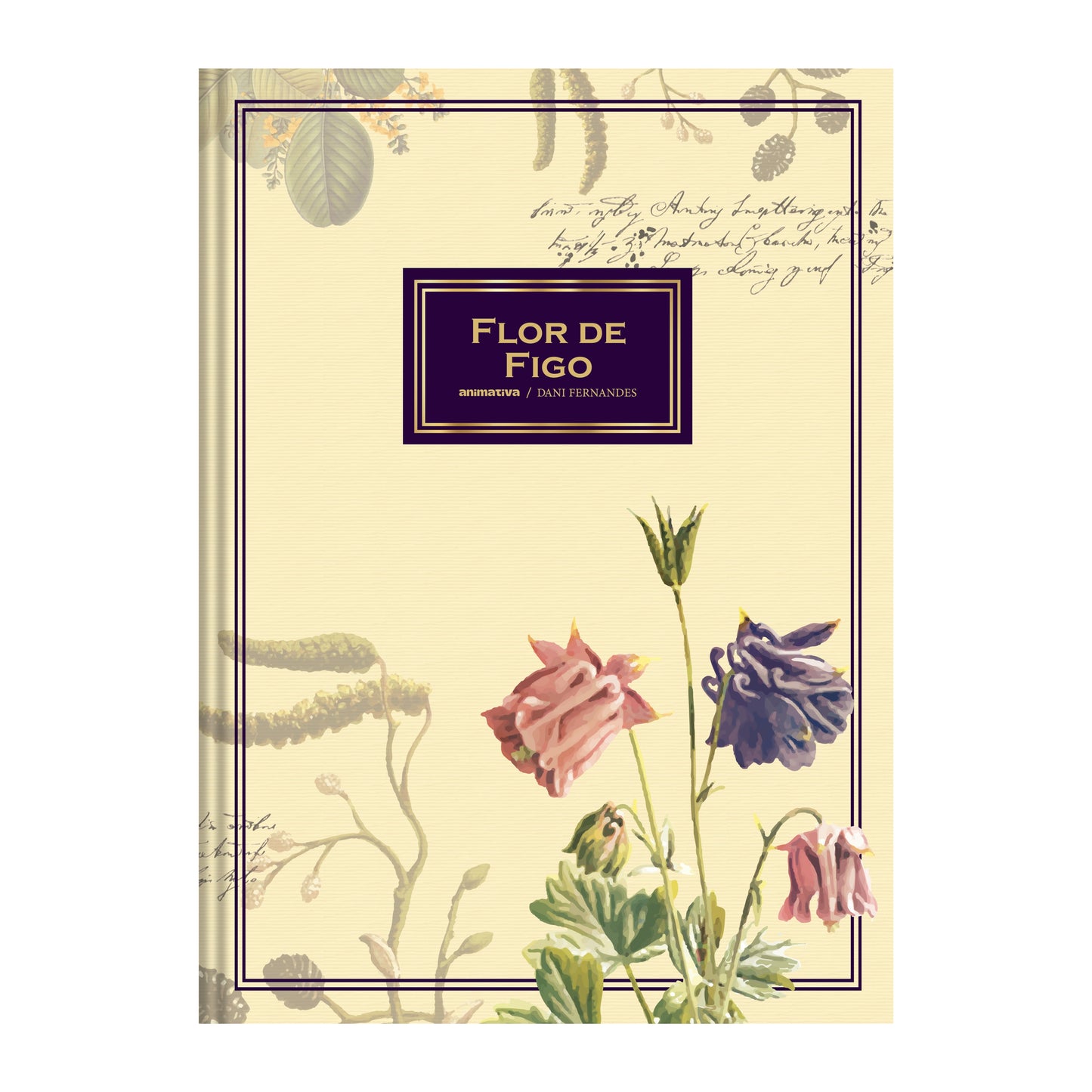 Caderno Colegial - Animativa - Dani Fernandes - Flor de Figo - Perfumado - 160Fls