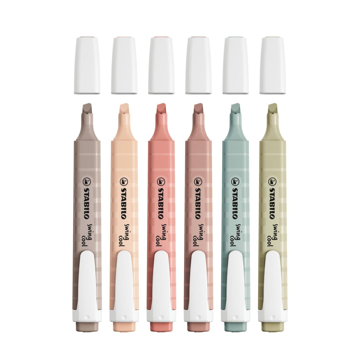 Marca Texto - Stabilo - Swing Cool - Nature Colors - Estojo c/ 6 Cores