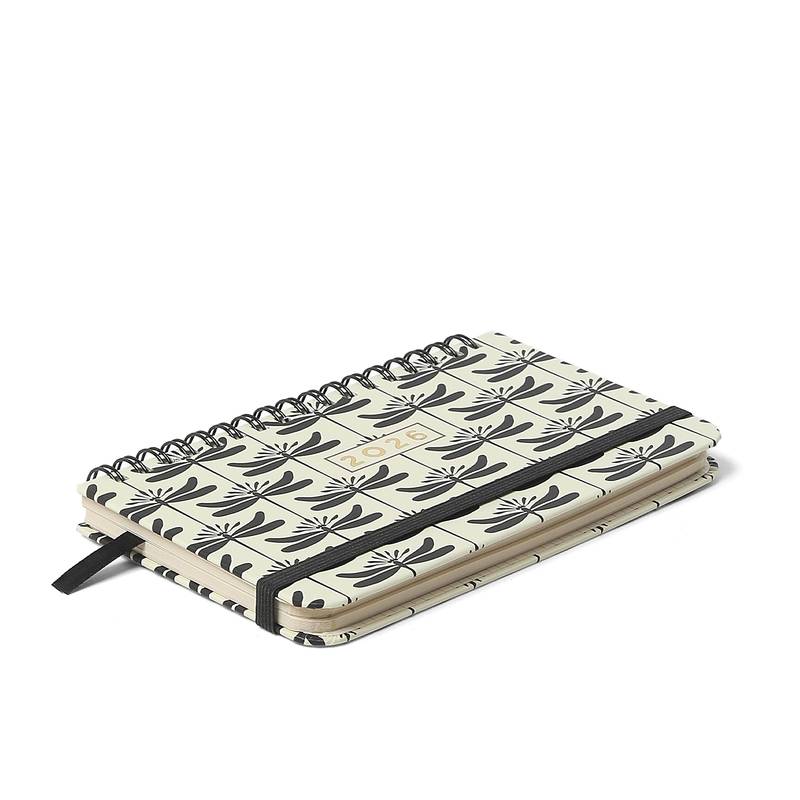 Planner Wire-o 2026 - Cícero - Libélulas - Semanal Office 15,5x9 - Off White