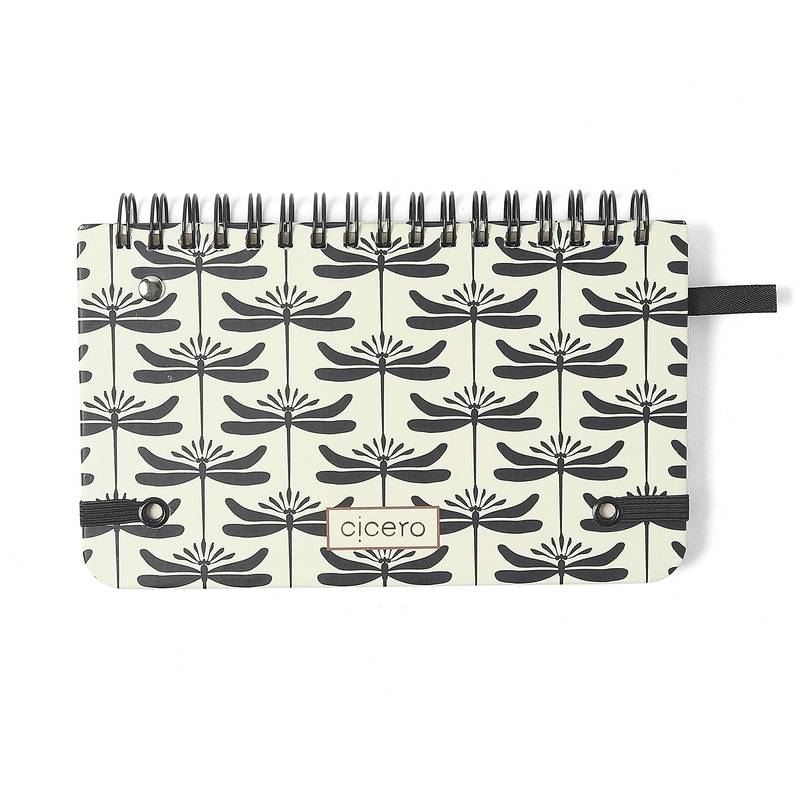 Planner Wire-o 2026 - Cícero - Libélulas - Semanal Office 15,5x9 - Off White