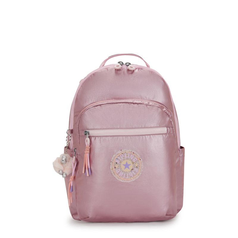 Mochila Kipling Seoul Rosa Bronze Pi Met C