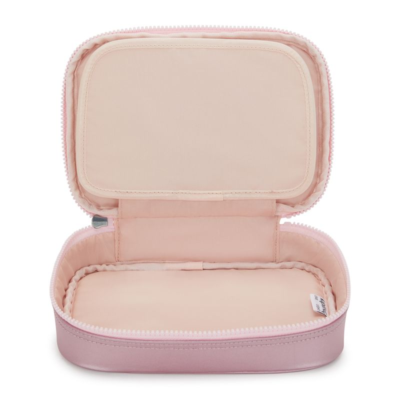 Estojo Kipling 100 Pens Rosa Bronze Pi Met C