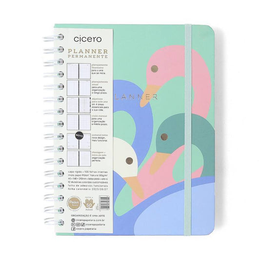 Planner Permanente Wire-o - Cicero - Lagoa - Semanal Anotações - Pedalinho A5