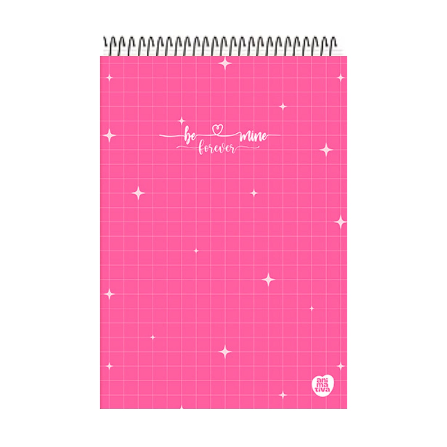 Caderno Vertical - Animativa - Espiral Be Mine - Nova Coleção