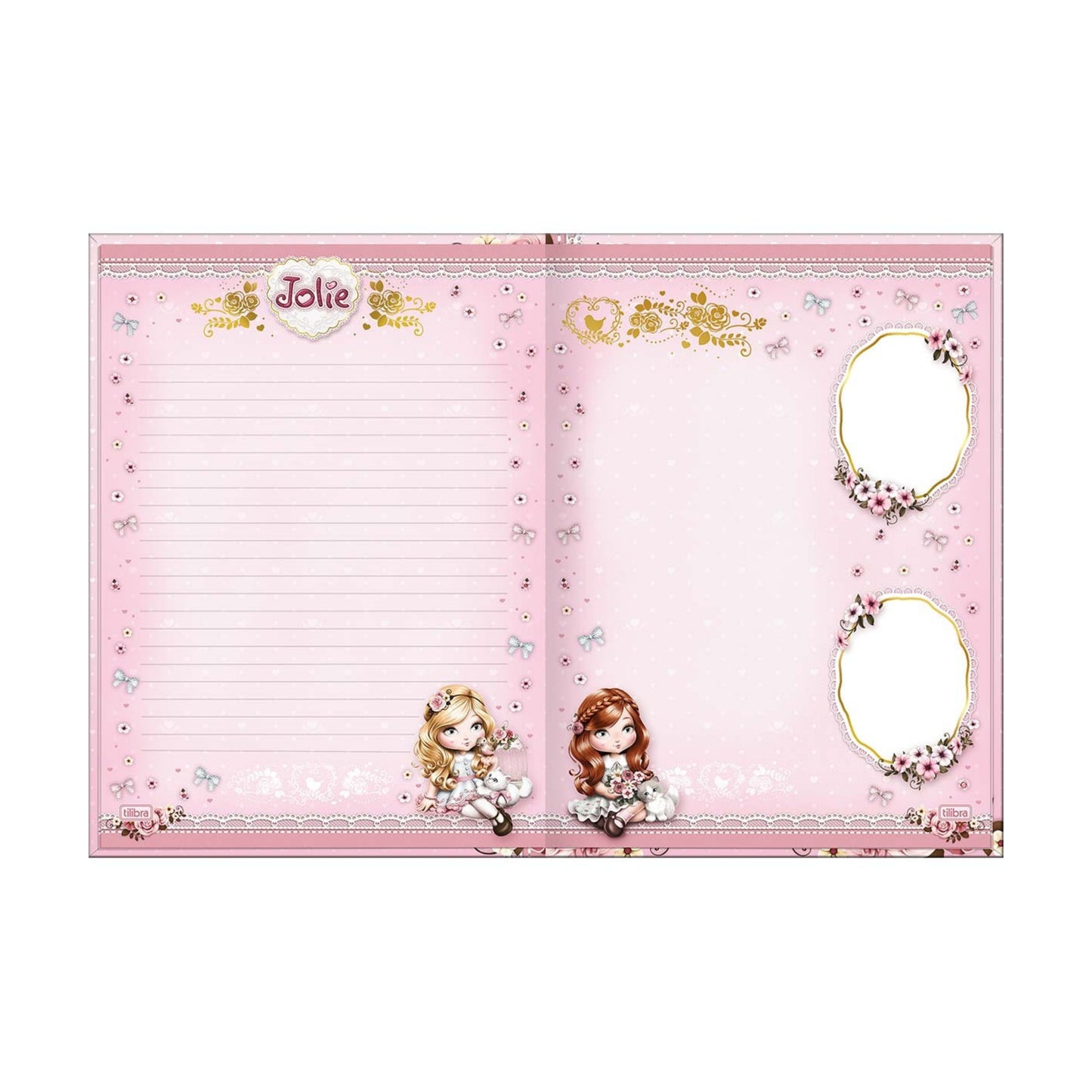 Caderno Colegial - Tilibra - Jolie Vintage - 80 Folhas - Capa Dura