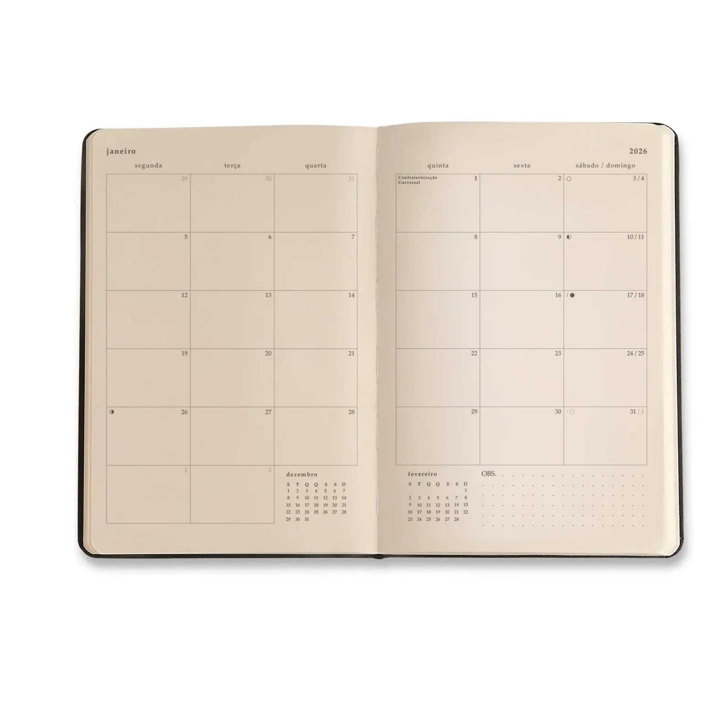 Agenda Planner 2026- Cícero - Origens - Diária 14x21 - Áqua Off White