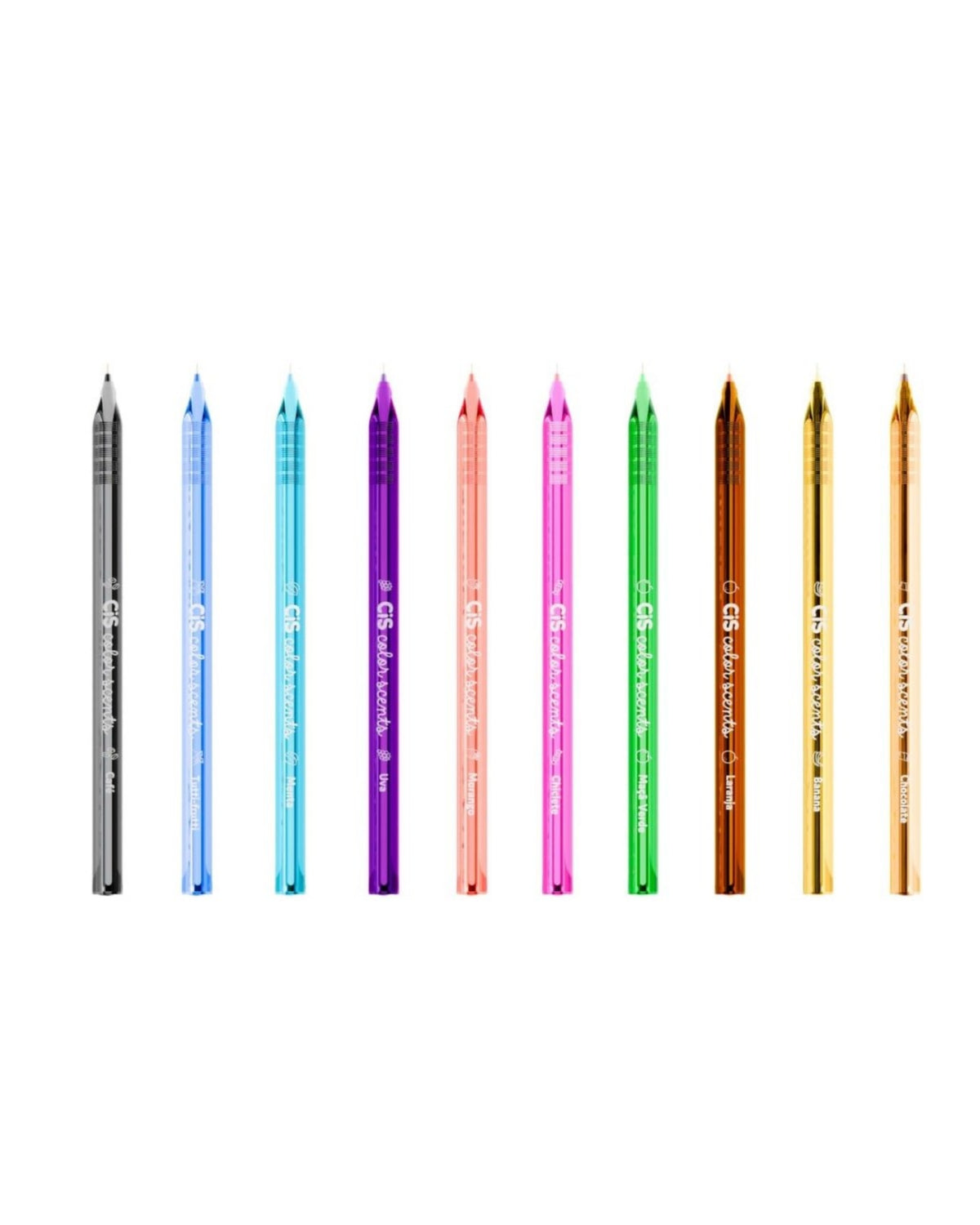 Caneta Esferográfica - CIS - Color Scents - Estojo c/ 10 Cores - c/ Cheirinho
