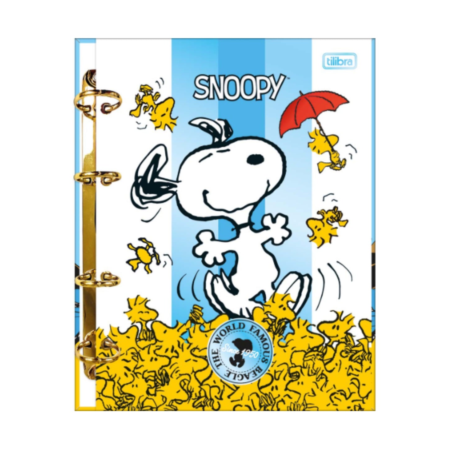 Caderno Colegial Argolado - Tilibra - Snoopy - 80 Folhas