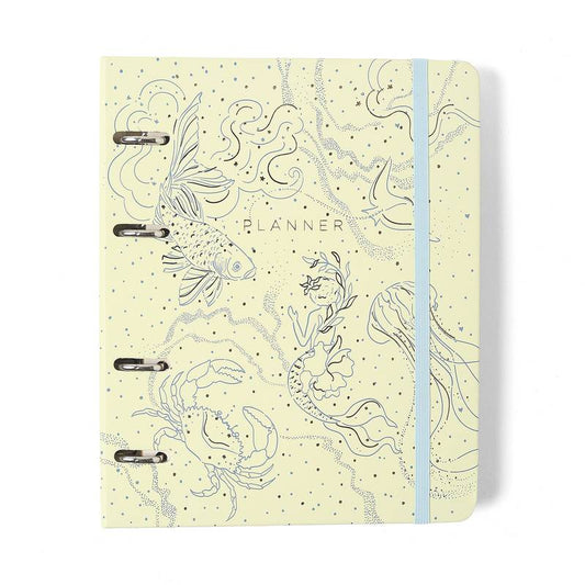 Planner Argolado 2026 - Cícero - Origens - Semanal Notas A5 - Áqua Traço