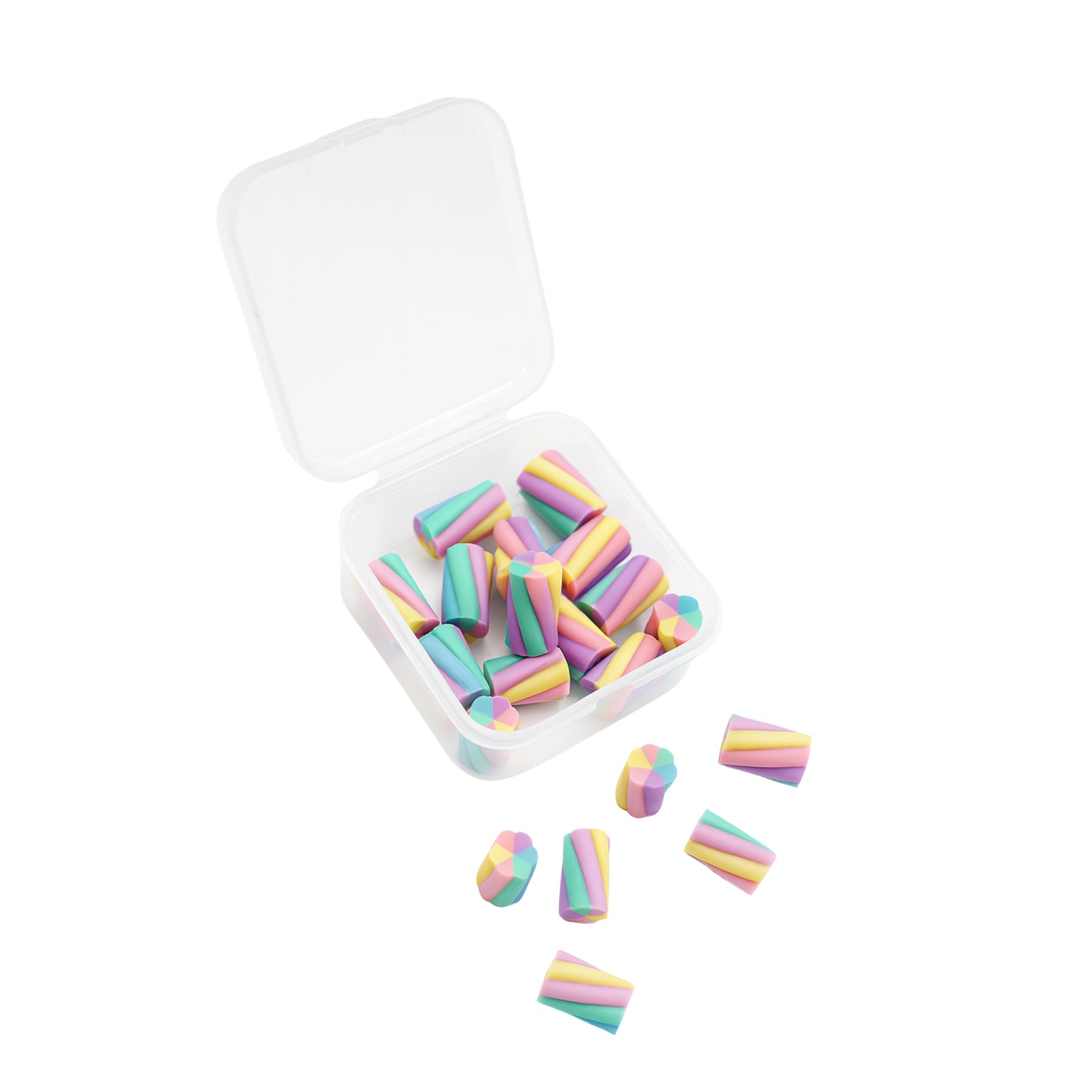 Mini Borracha - Marshmallow Colorido - Pote c/ 20 unidades