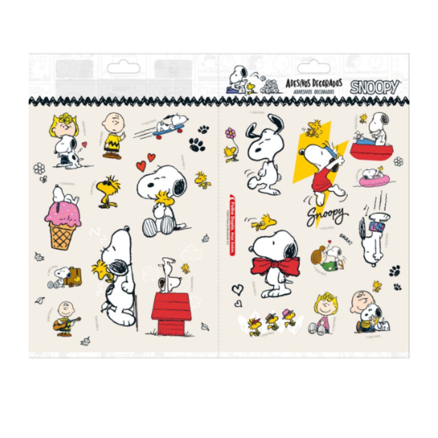 Adesivos Decorados - Tilibra - Snoopy - Nova Coleção - 145mm x 232mm