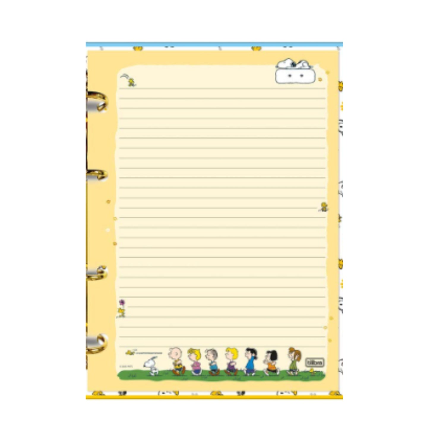 Caderno Colegial Argolado - Tilibra - Snoopy - 80 Folhas
