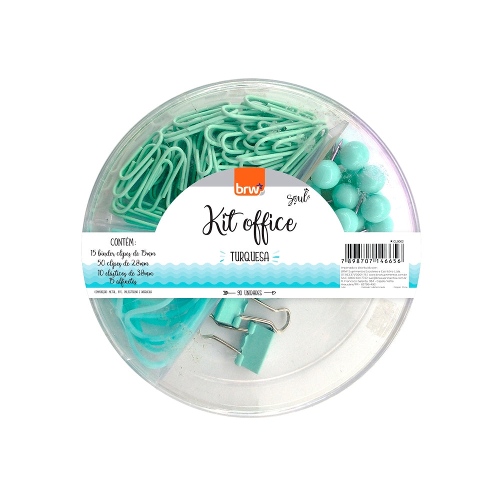 Kit Office Prendedores Donuts - BRW - Clipes/Binders/Alfinetes/Elásticos