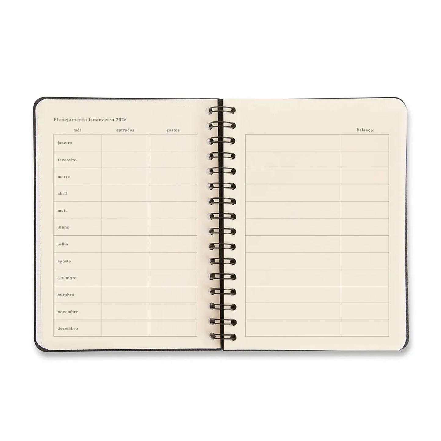 Agenda Planner Wire-o 2026- Cícero - Melissa - Diária A5 - Pink Bloomy