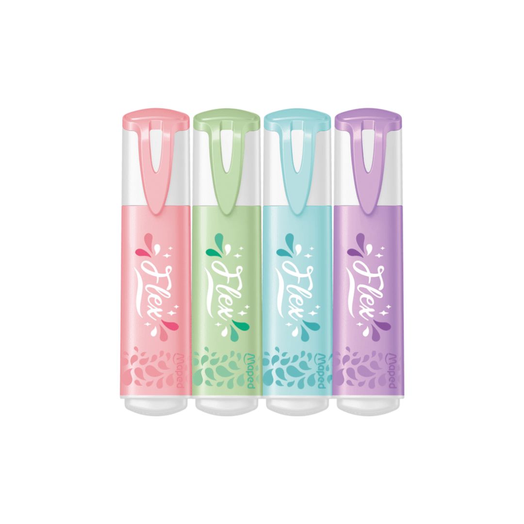 Marca Texto - Maped - Flex Pastel Caixa c/ 4 Cores
