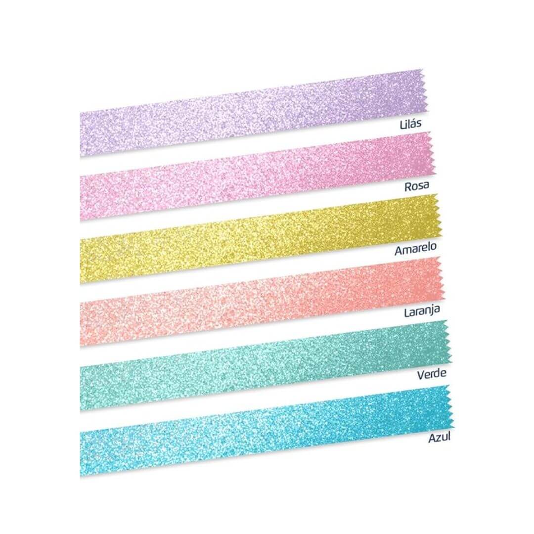 Washi Tape - Leo Arte - Pastel Trend 3mx12,5mm Bl c/ 6 Unidades