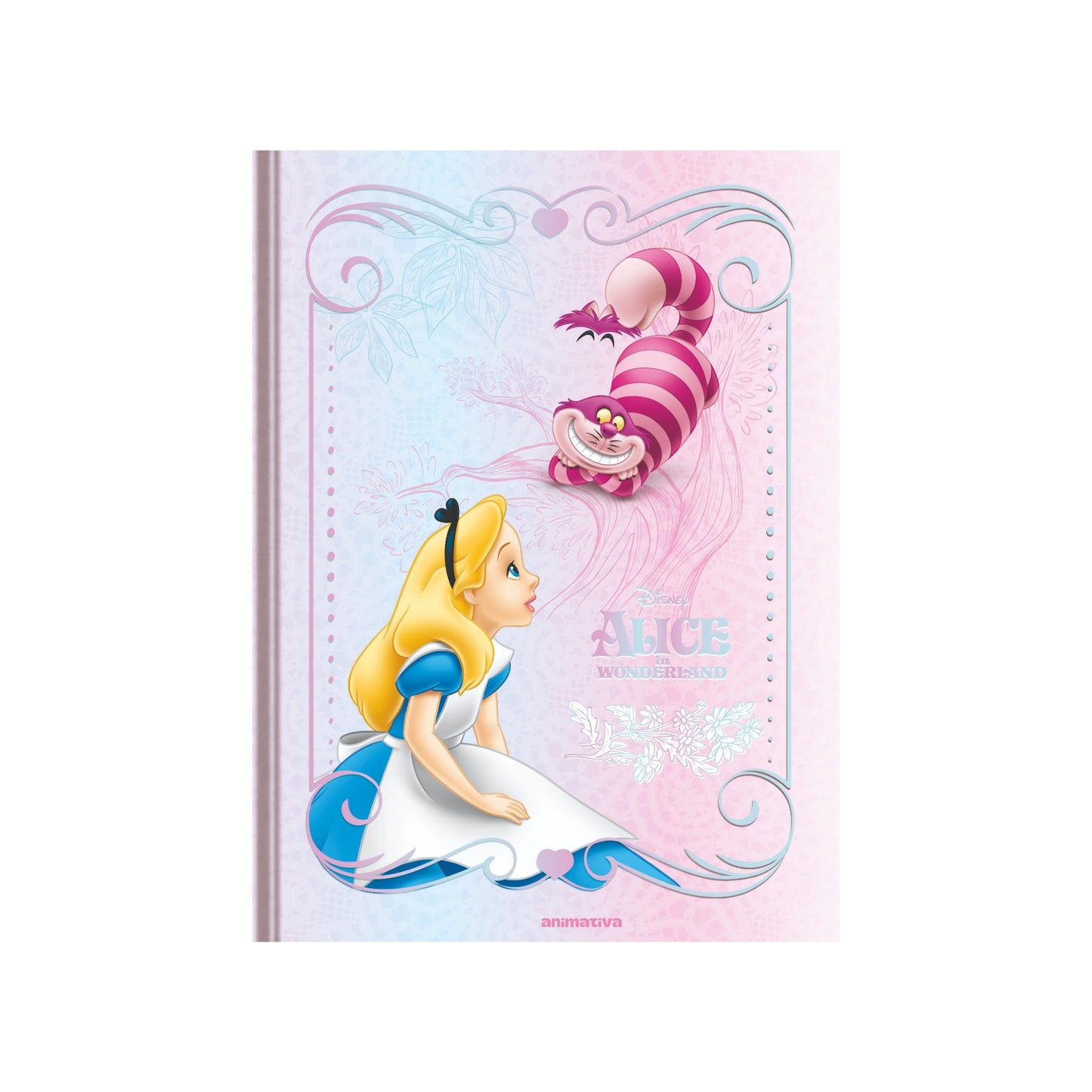 Caderno Colegial - Animativa - Alice no País das Maravilhas - 160 Fls - Capa Dura - Nova Coleção
