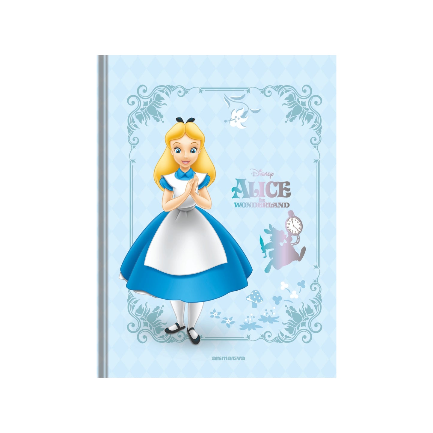 Caderno Colegial - Animativa - Alice no País das Maravilhas - 160 Fls - Capa Dura - Nova Coleção