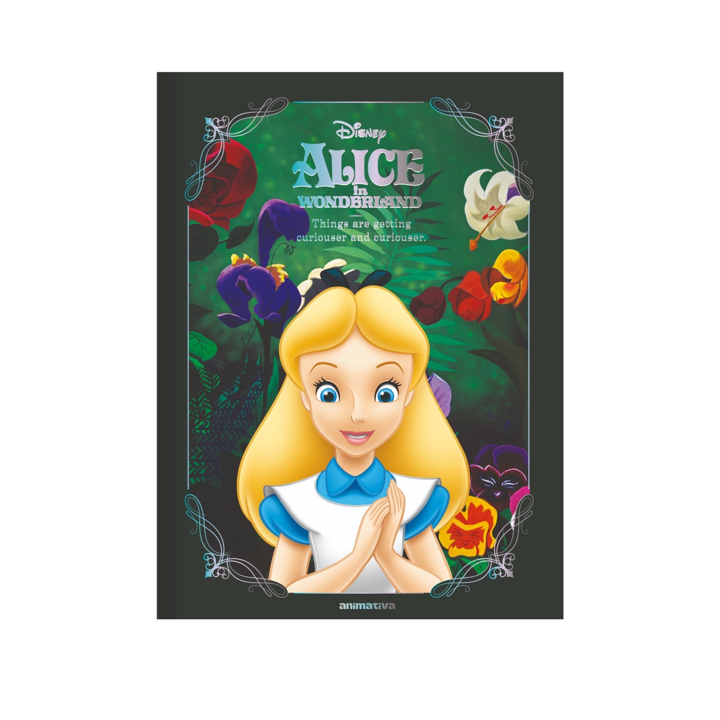 Caderno Colegial - Animativa - Alice no País das Maravilhas - 160 Fls - Capa Dura - Nova Coleção