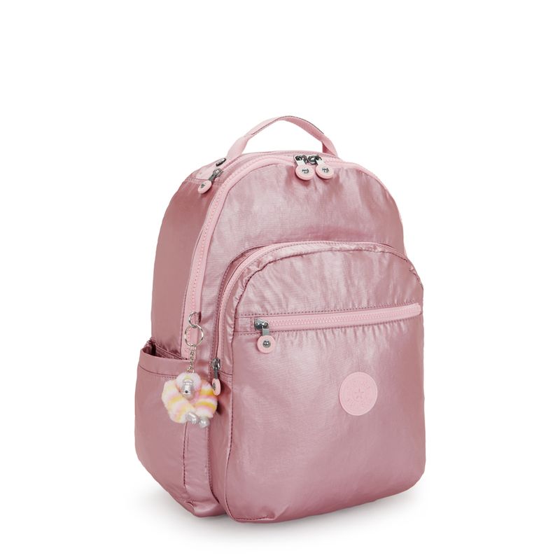 Mochila Kipling Seoul Rosa Bronze Pink Met