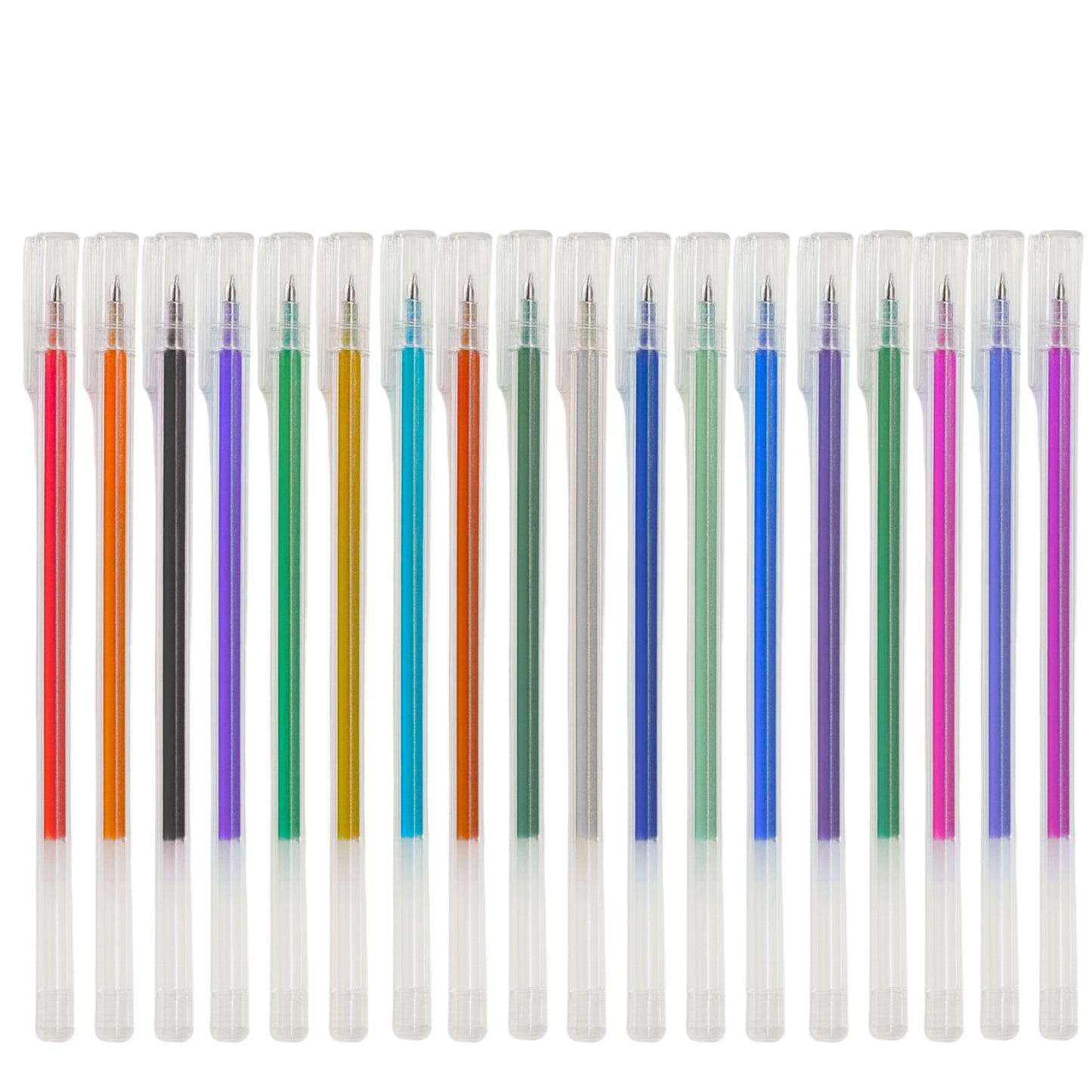 Caneta Gel - Flash Hashi c/ Glitter - Estojo c/ 18 Cores