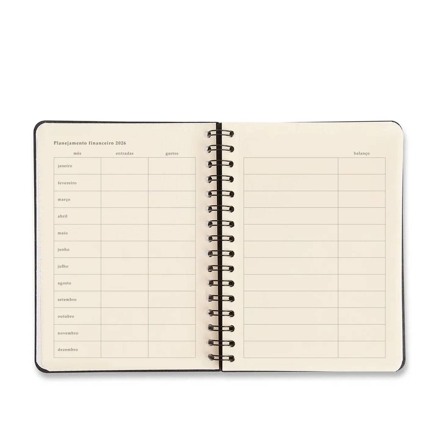 Agenda Planner Wire-o 2026 - Cicero - Origens - Diária A5 - Áqua Azul