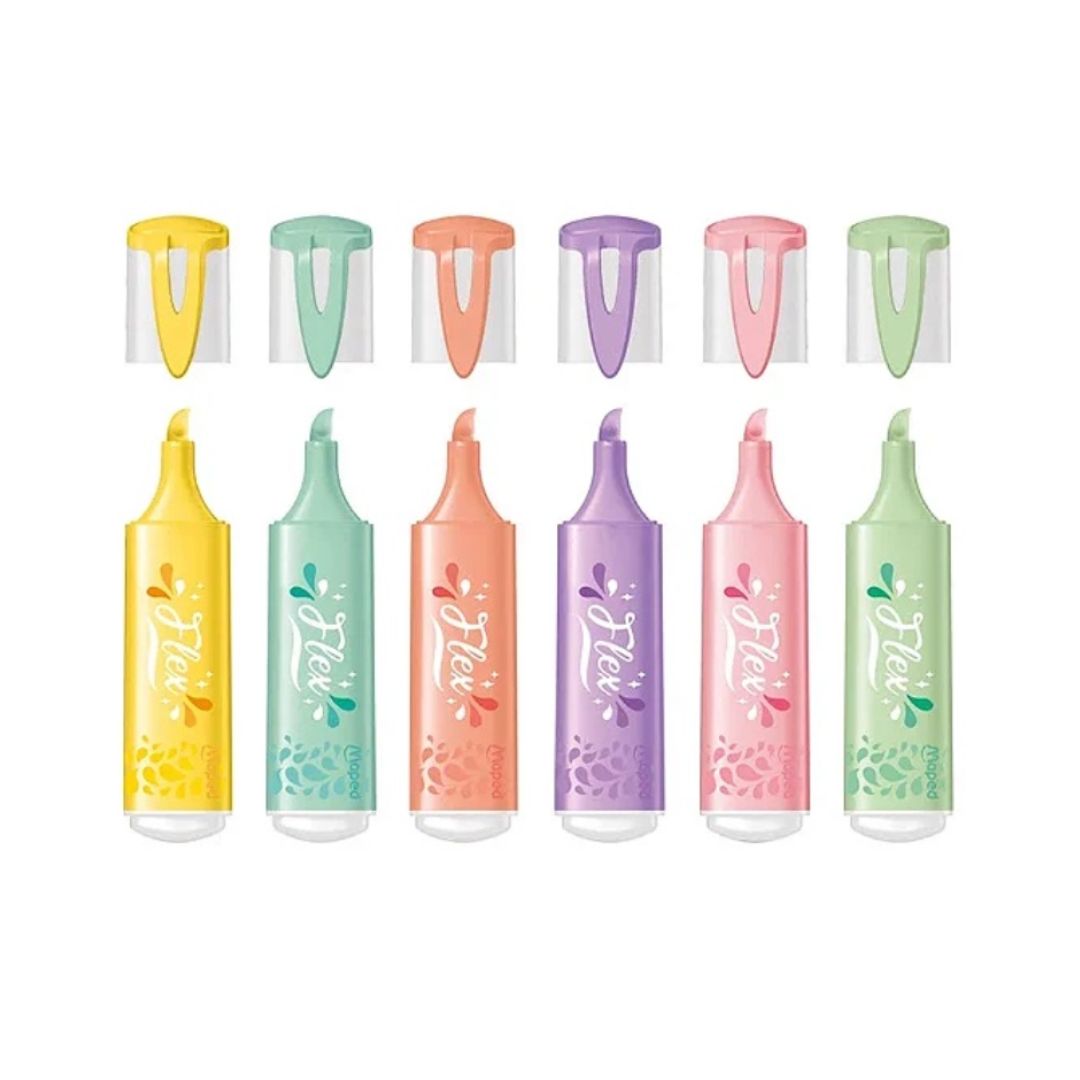 Marca Texto - Maped - Flex Pastel Caixa c/ 4 Cores