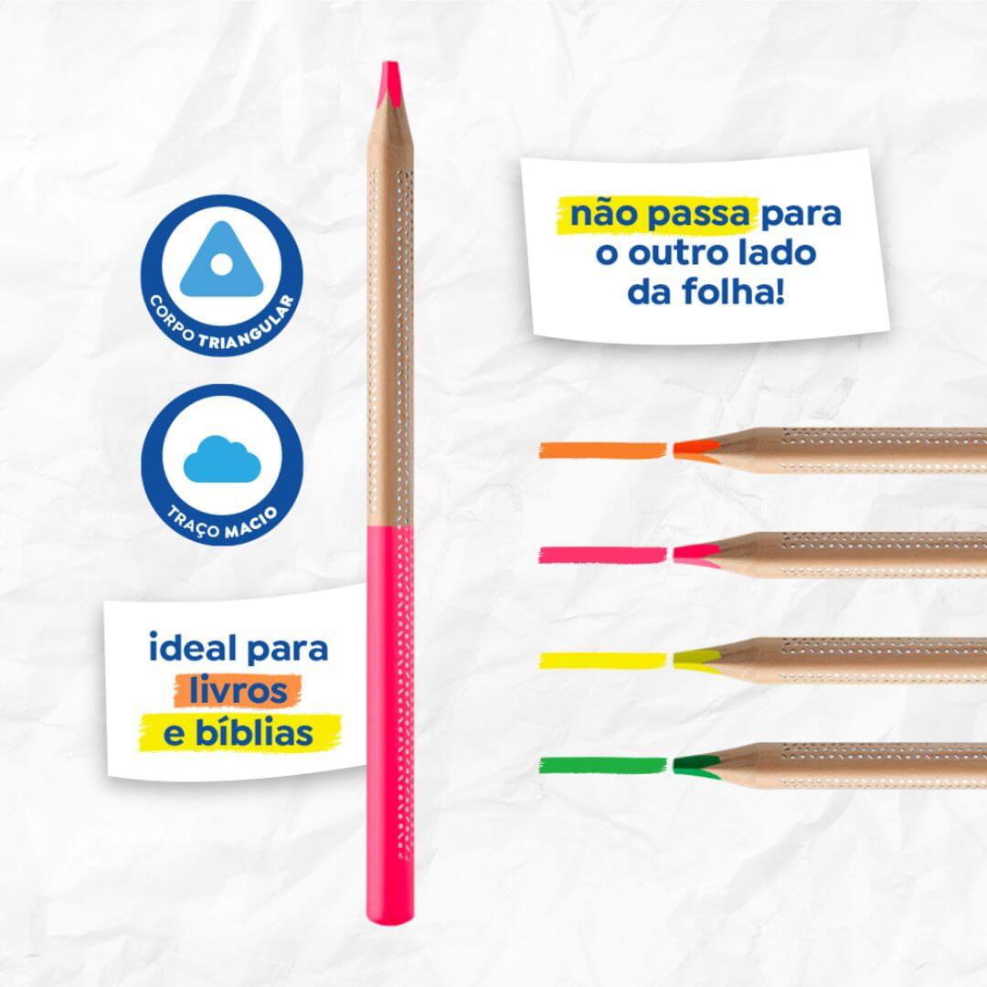 Lápis - Tris - Marca Texto Fluo