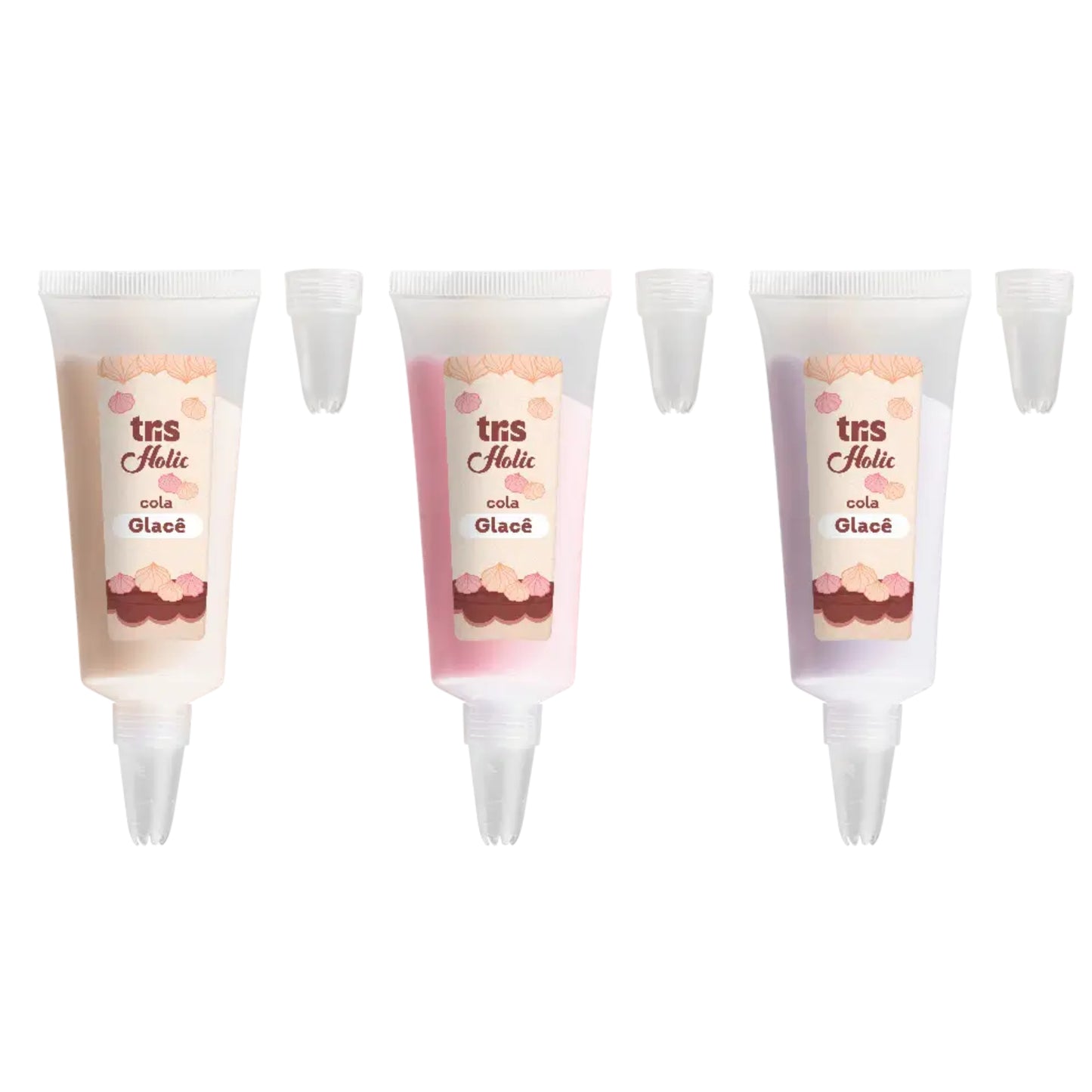 Cola Glacê - Tris Holic - Docinhos - Cores Sortidas - c/ 2 Tubos 50ml