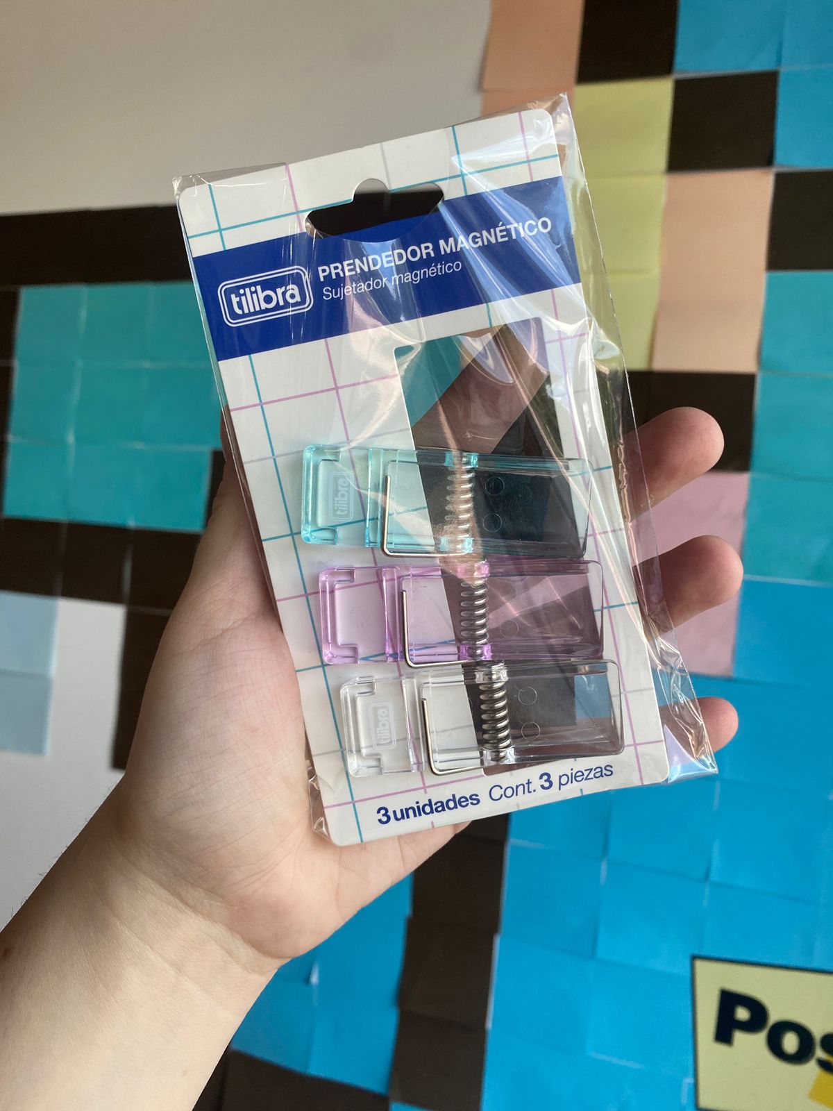 PEQUENO DEFEITO - Prendedor de Papel - Tilibra - Magnético Bl c/ 3un