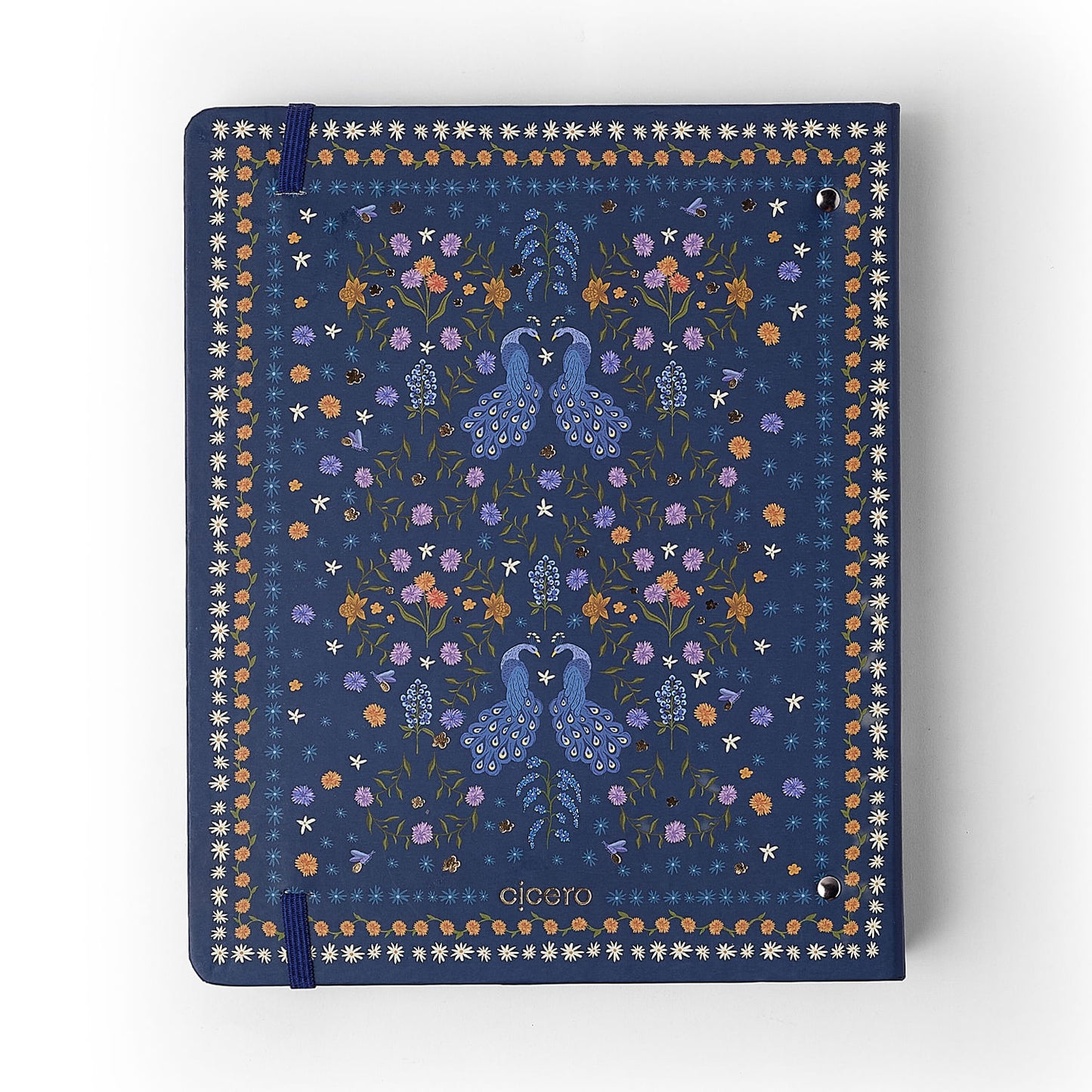 Caderno Criativo Argolado - Cícero - Relicário Realeza Marinho - Pautado 17x24