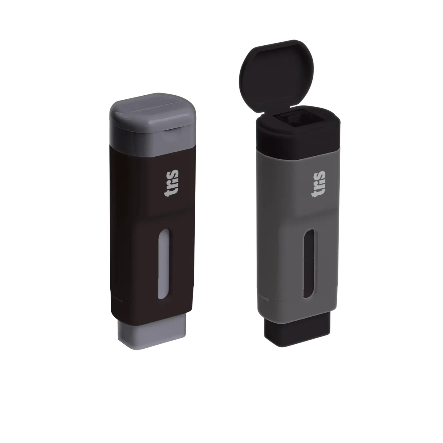 Apontador c/ Borracha - Tris - All Black - Sortido