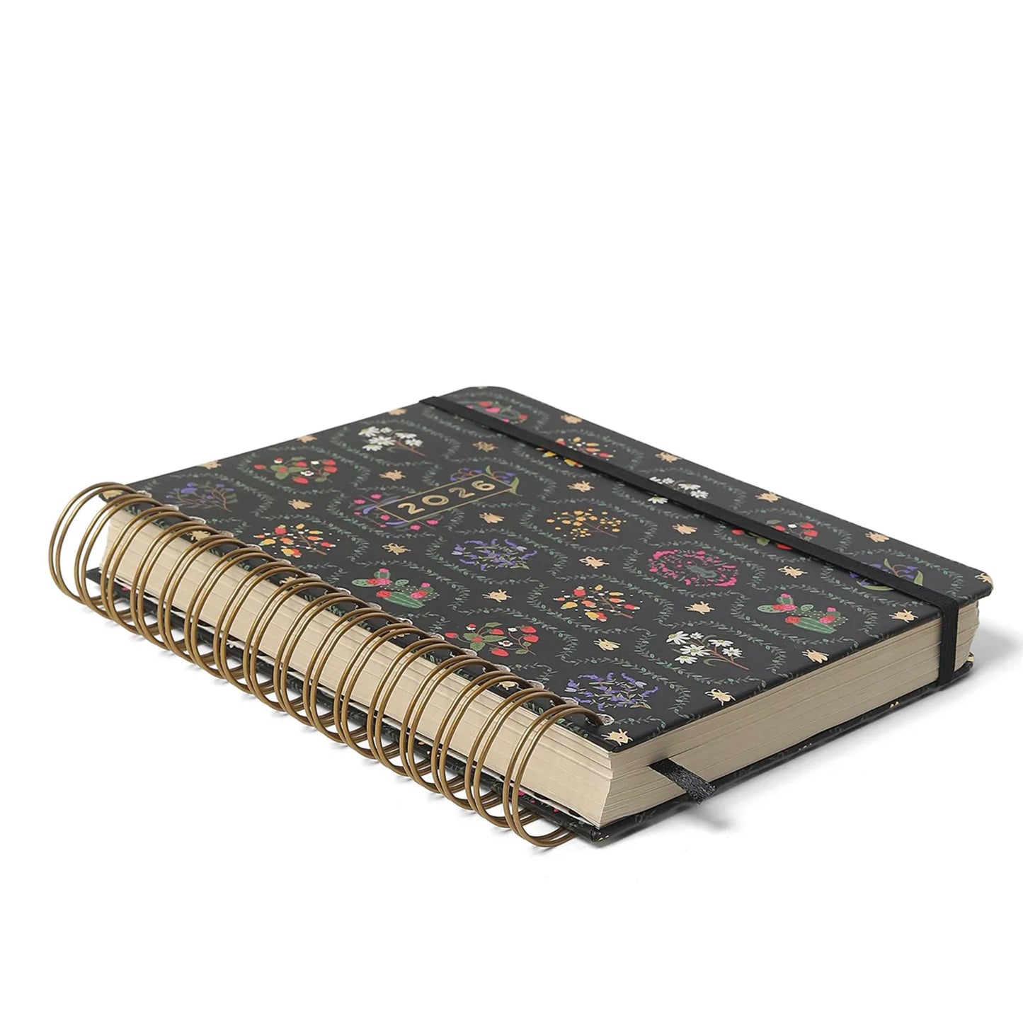 Agenda Planner Wire-o 2026 - Cícero - Jardim - Diária A5 - Preto
