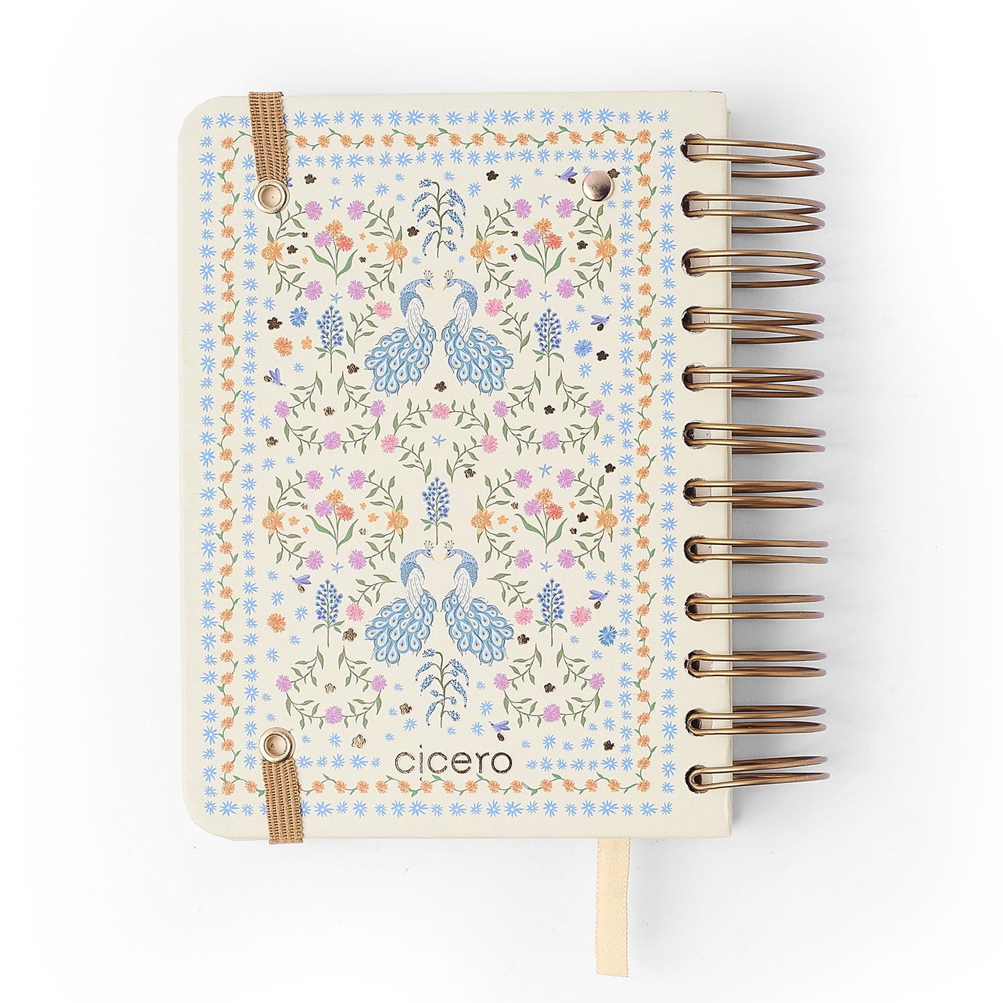 Agenda Planner Wire-o 2027 - Cícero - Relicário Realeza Off White - Diária 11,5x16
