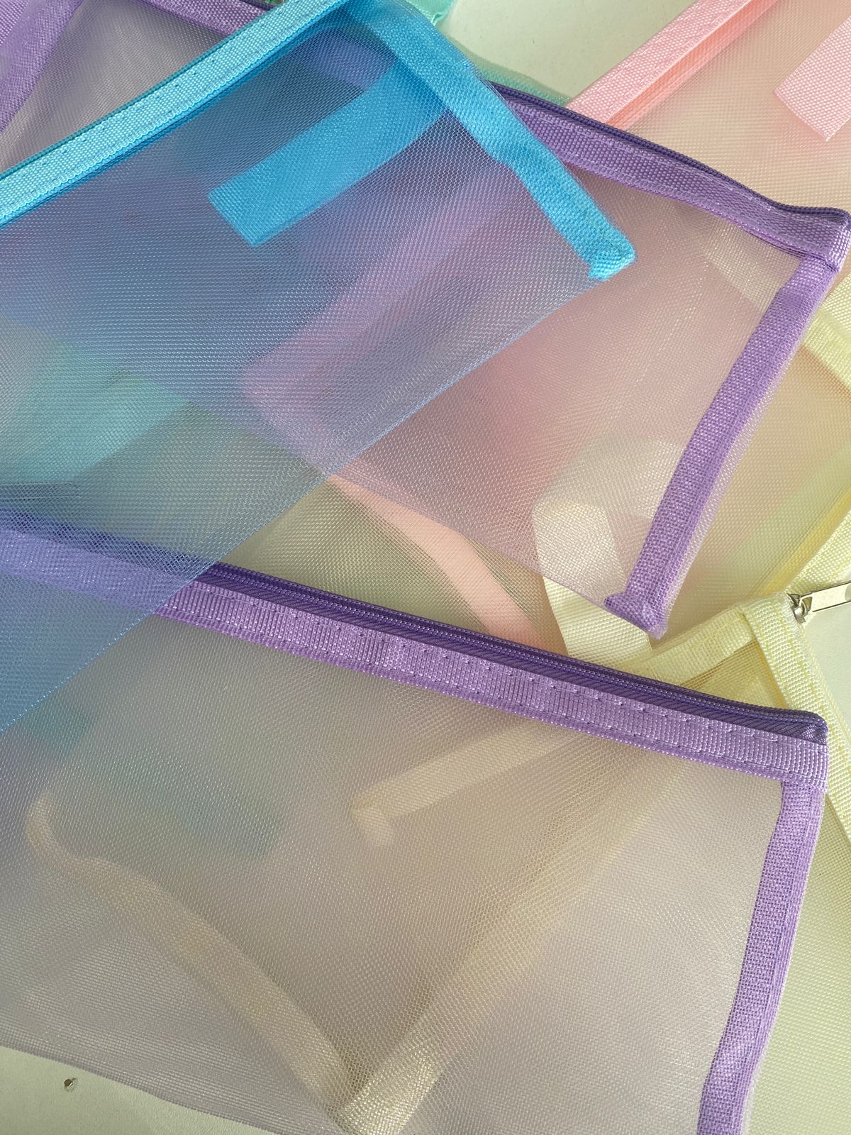 Estojo Telinha - Papelaria Unicórnio - Pastel - Live