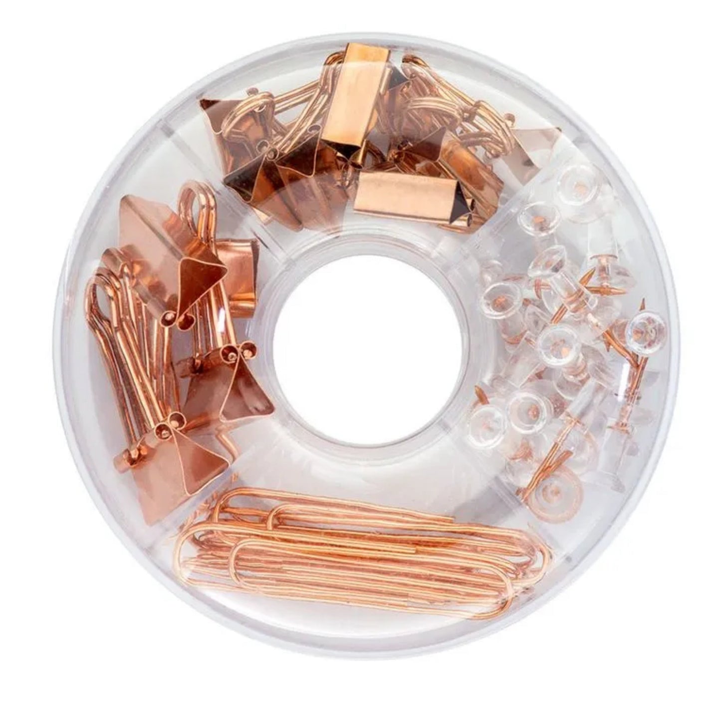 Kit Office Prendedores Donuts - BRW - Clipes/Binders/Alfinetes/Elásticos