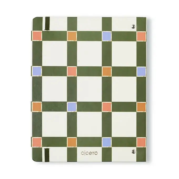 Caderno Criativo Argolado A5 - Cícero - Trama Duo Xadrez