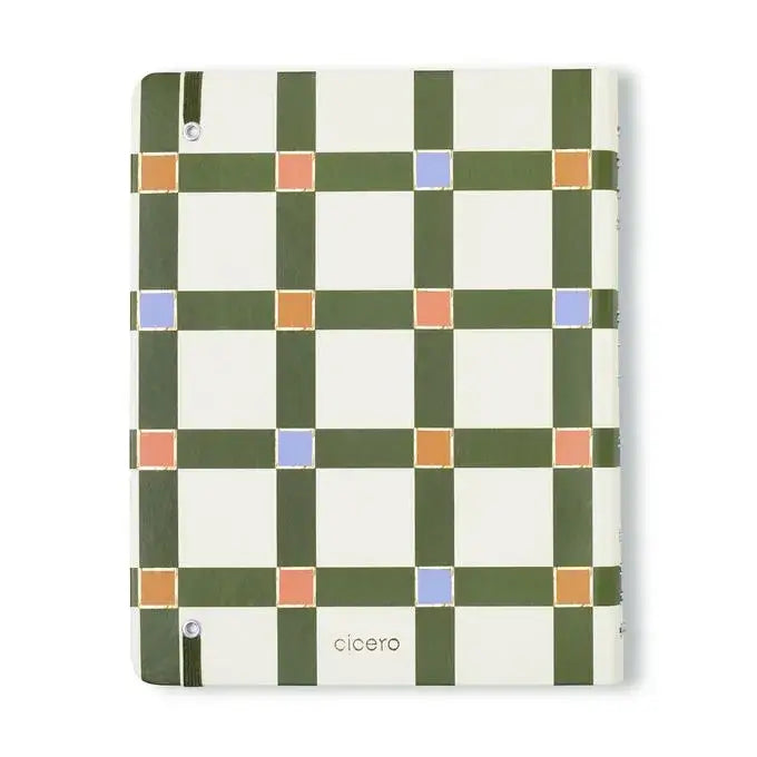 Caderno Organizador 17x24 - Cícero - Trama Duo Pautado & Pontado Xadrez