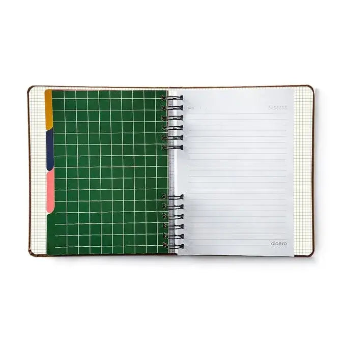 Caderno Organizador 17x24 - Cícero - Trama Duo Pautado & Pontado Xadrez