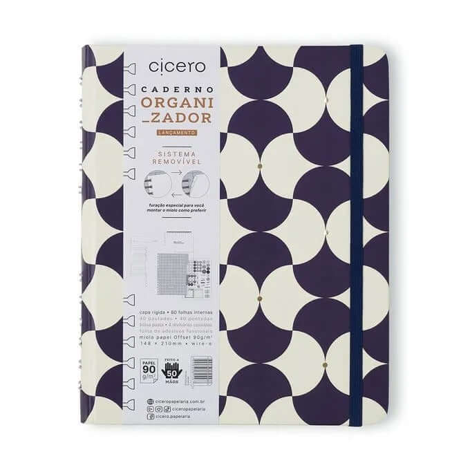 Caderno Organizador - Cícero - Duo Bossa Nova Pautado & Pontado A5 Boemia