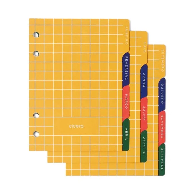Planner Argolado 2025 - Cícero - Astral Semanal A6 Maré Off White