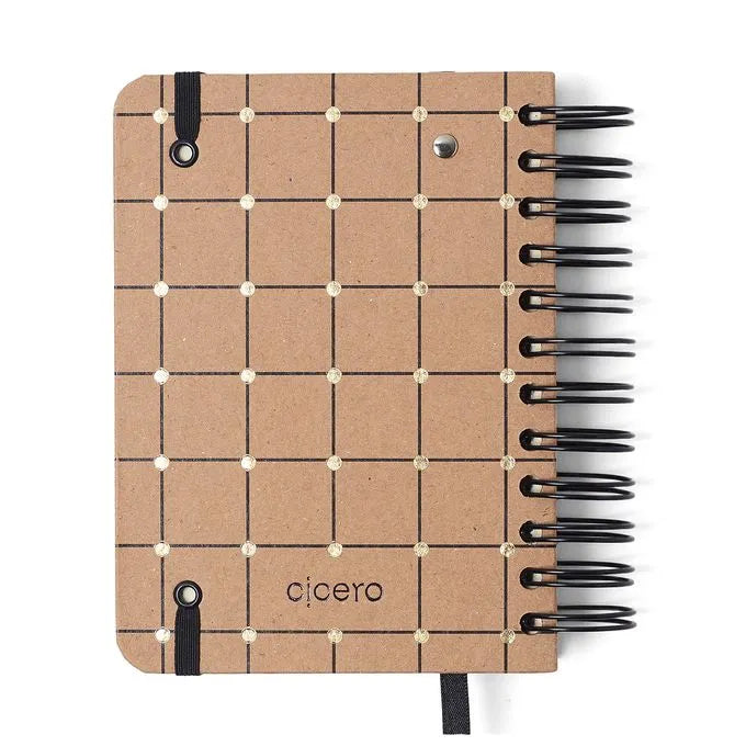 Agenda Wire-O 2025 - Cícero - Kraft Diária 11,5x16 Linha e Ponto