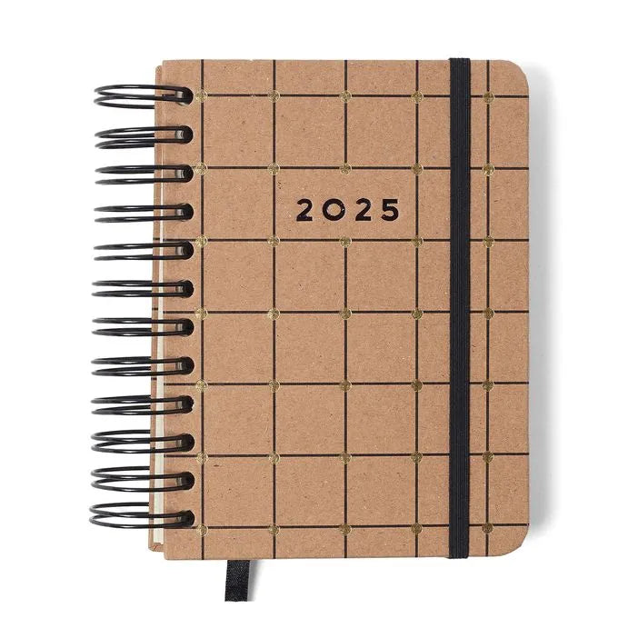 Agenda Wire-O 2025 - Cícero - Kraft Diária 11,5x16 Linha e Ponto