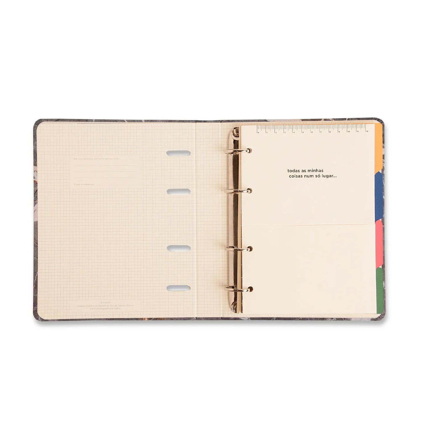 Caderno Criativo Argolado A5 Pautado & Pontado - Cícero - Litoral - Mar