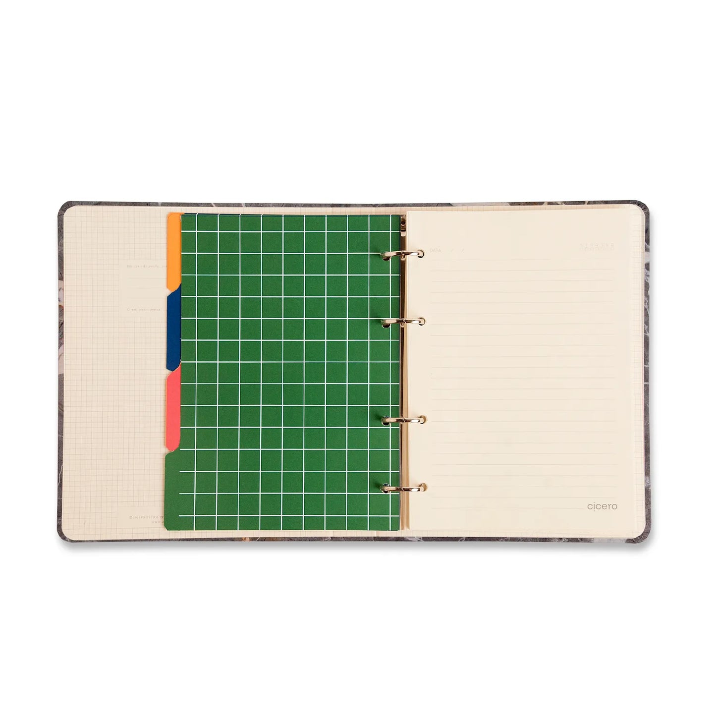 Caderno Criativo Argolado A5 Pautado & Pontado - Cícero - Litoral - Mar