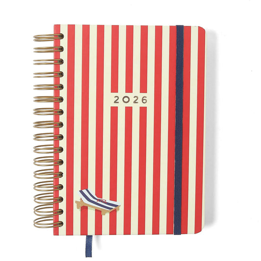 Agenda Planner Wire-o 2026 - Cicero -  Praia - Diária A5 - Sol