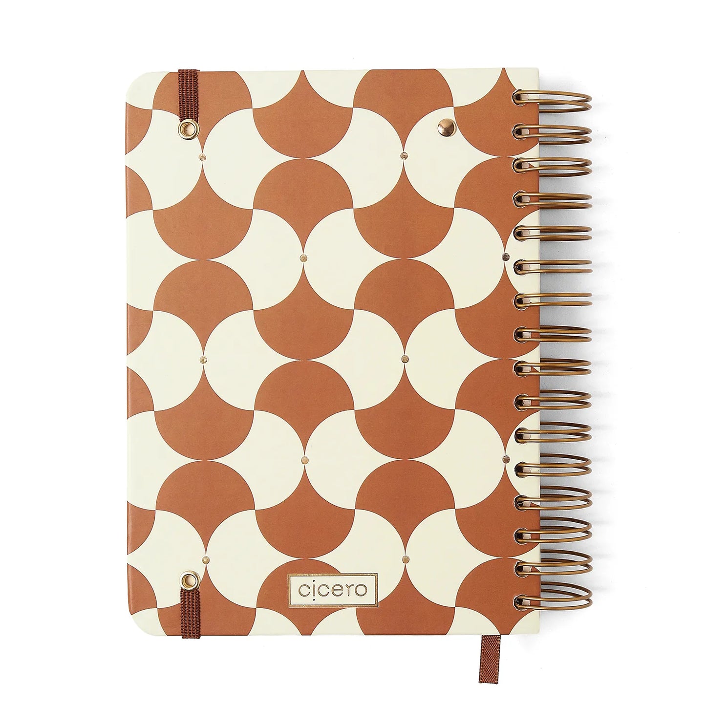 Agenda Planner Wire-o 2026 - Cícero - Bossa Nova - Diária A5 - Boemia Caramelo