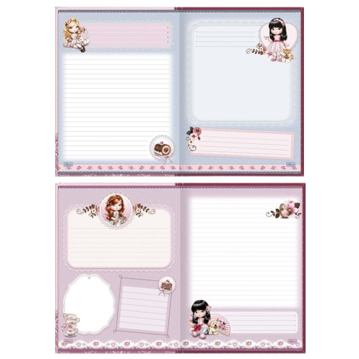 Caderno Colegial - Tilibra - Jolie - 176 mm x 239 mm - Nova Coleção - 80 Fls
